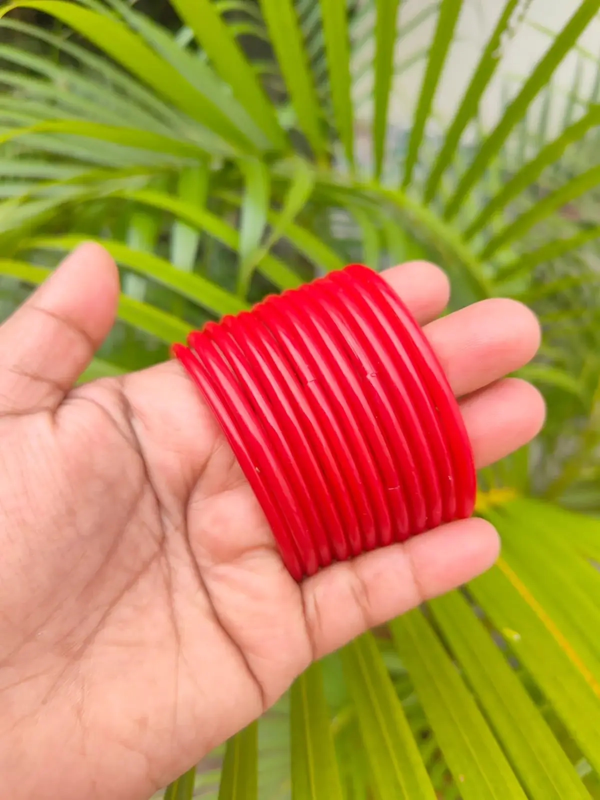 কাঁচের চুড়ি লাল রঙ ১২ পিস