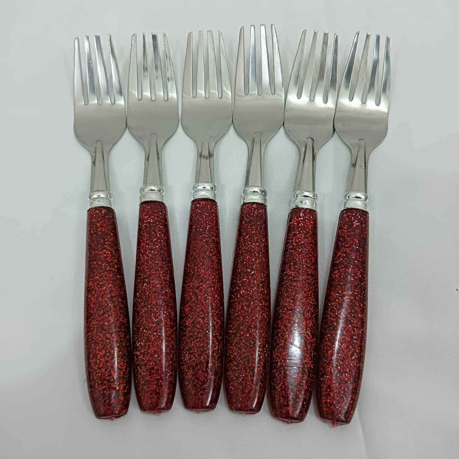 মার্বেল ডিজাইন স্টেইনলেস স্টিল ফর্ক ৬ পিস